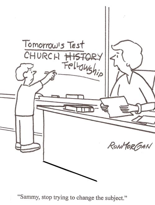 Christian school student tries to change subject.