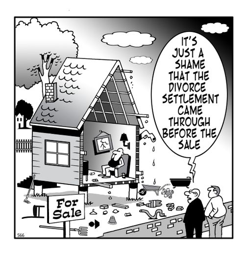 It's just a shame that the divorce settlement came through before the sale.