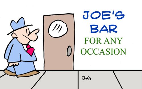 Joe's Bar: For any occasion.