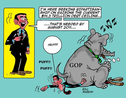 'I'm here seeking bipartisanship on raising the current $14.3 trillion debt ceiling...'