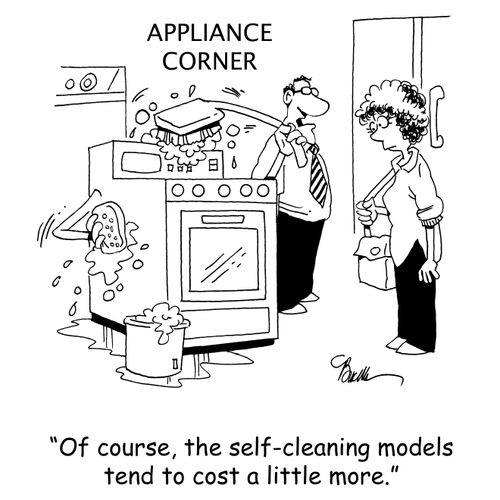'Of course, the self-cleaning models tend to cost a little more.'