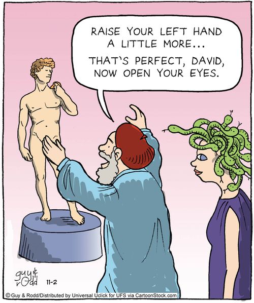 'Raise your left hand a little more... that's perfect, David, now open your eyes.'