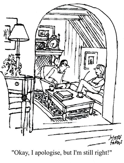 'Okay, I apologise, but I'm still right!'