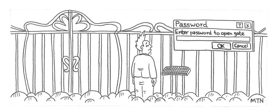 To get past the gates of Heaven you have to now enter an internet style password