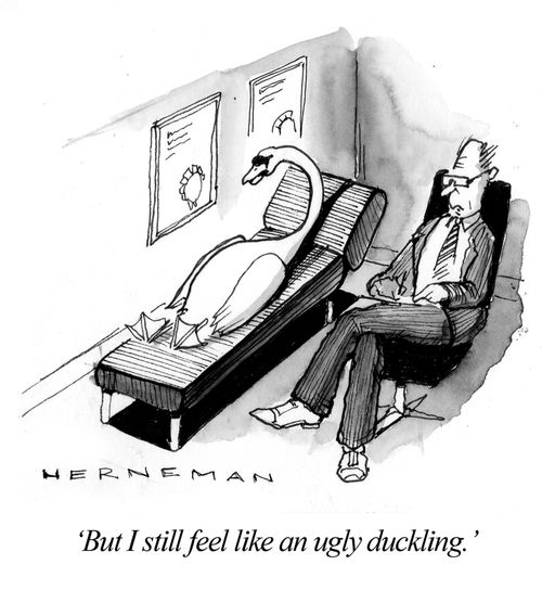 'But I still feel like an ugly duckling.'