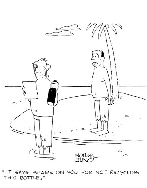 'It says, shame on you for not recycling this bottle.'