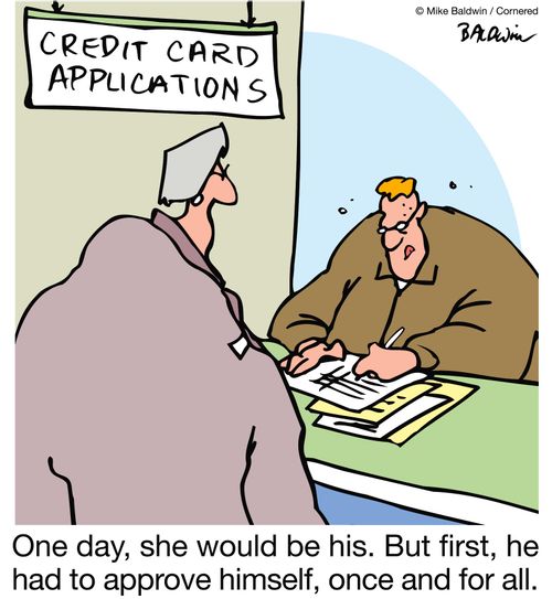 Credit Card Applications - One day, she would be his.  But first, he had to approve himself, once and for all.