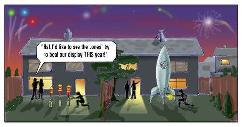 "Ha!...I'd like to see the Jones' trying to beat our display this year!"