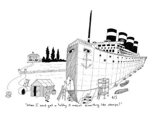 'When I said get a hobby I meant something like stamps.'