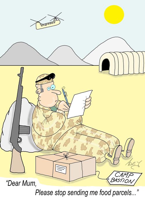 "Dear Mum, please stop sending me food parcels..."