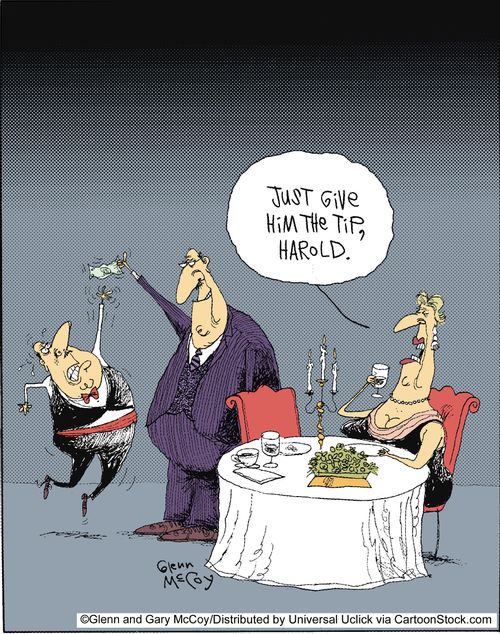 'Just give him the tip, Harold.'