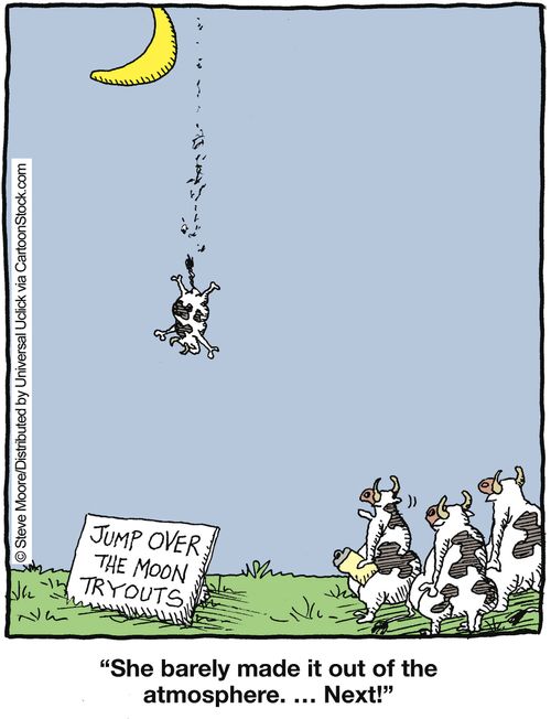 'She barely made it out of the atmosphere... next!'