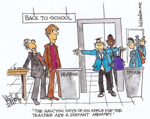 'The halcyon days of an apple for the teacher are a distant memory.'