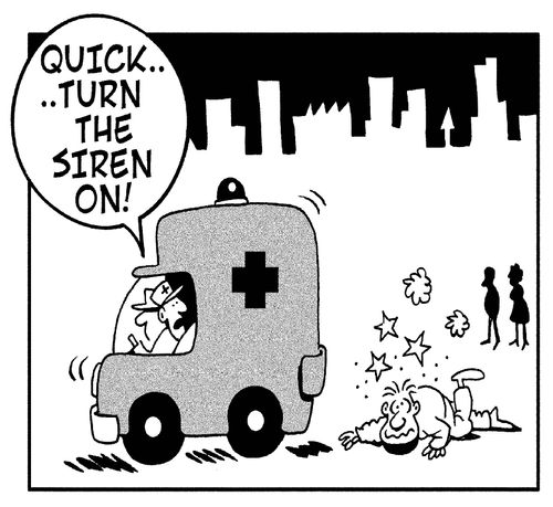 'Quick, turn the siren on!'