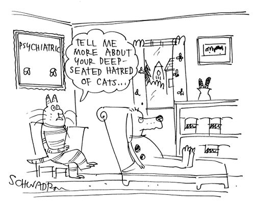 'Tell me more about your deep-seated hatred of cats.'