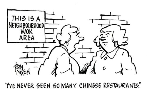'I've never seen so many chinese restaurants.'