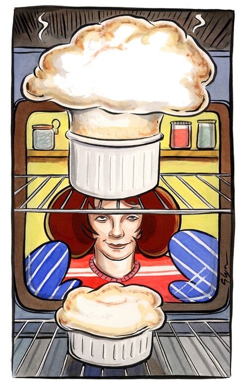 Cooking souffle.