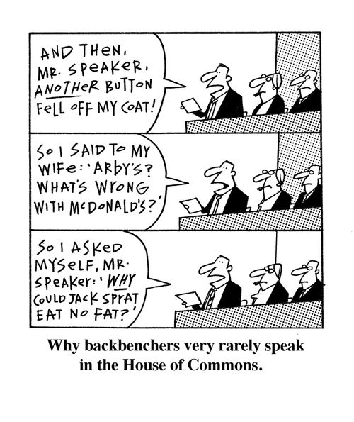 Why backbenchers very rarely speak in the House of Commons.
