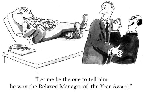 'Let me be the one to tell him he won the Relaxed Manager of the Year Award.'