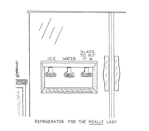 Refrigerator for the really lazy