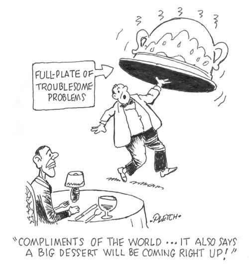 'Compliments of the world...it also says a big dessert will be coming right up;!'