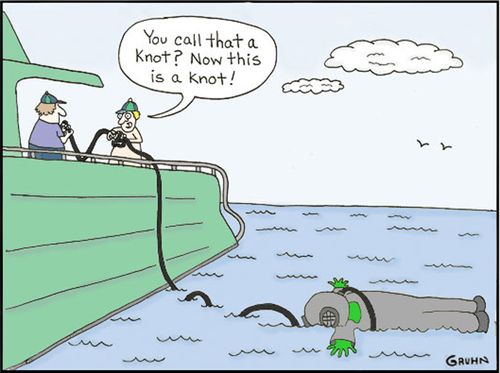 Scuba: 'You call that a knot, now this is a knot.'