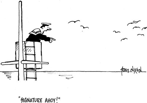 'Signature ahoy!'