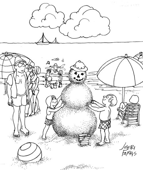 Sand Snowmen