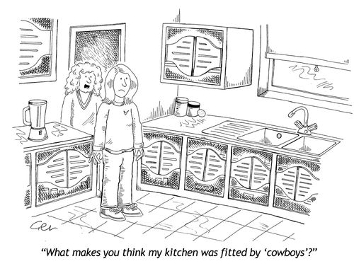 'What makes you think my kitchen was fitted by cowboys?'