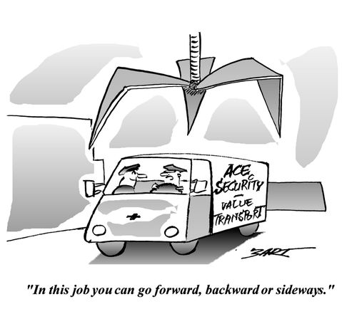 'In this job you can go forward, backward or sideways.'