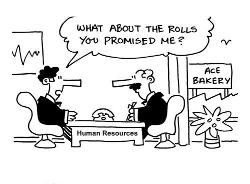 'What about the rolls you promised me?'