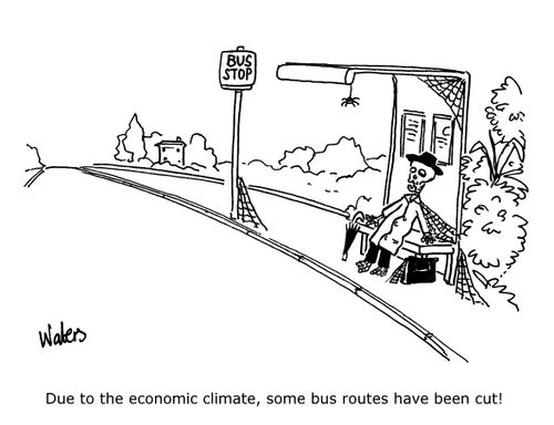 Due to the economic climate, some bus routes have been cut!