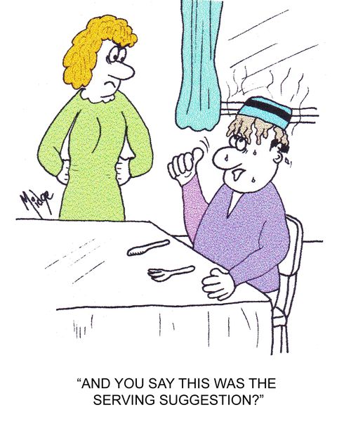 "And you say this was the serving suggestion?"