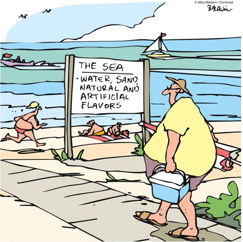 'THE SEA' Water, Sand, Natural and Artificial Flavors