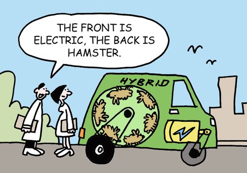 'The front is electric, the back is hamster.'