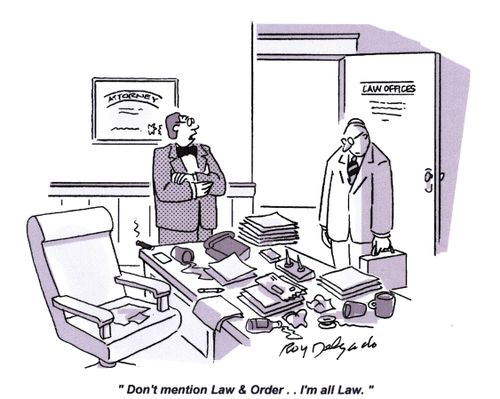 'Don't mention Law & Order.. I'm all Law.'