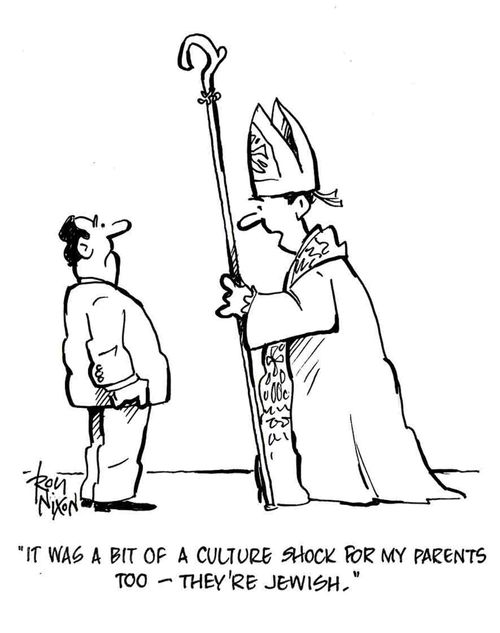 'It was a bit of a culture shock for my parents too - they're Jewish.'