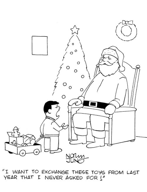 'I want to exchange these toys from last year that I never asked for!'