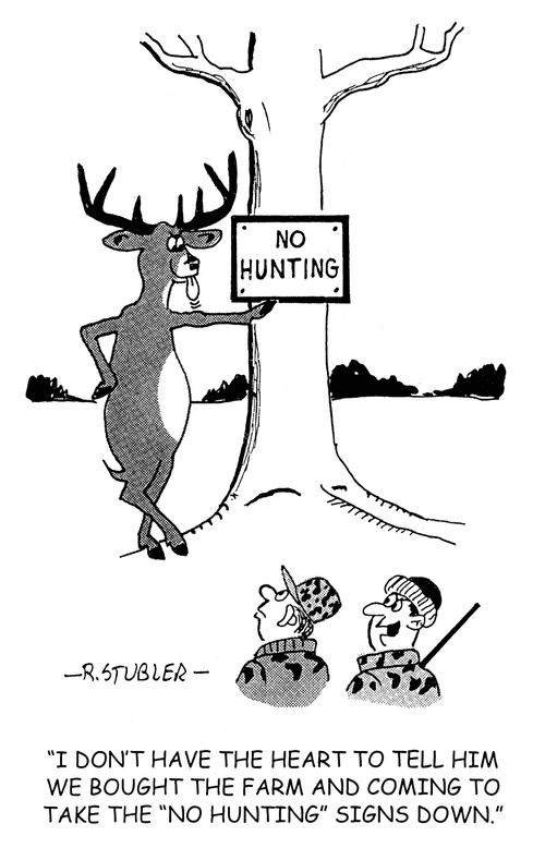 'I don't have the heart to tell him we bought the farm and coming to take the signs down.'