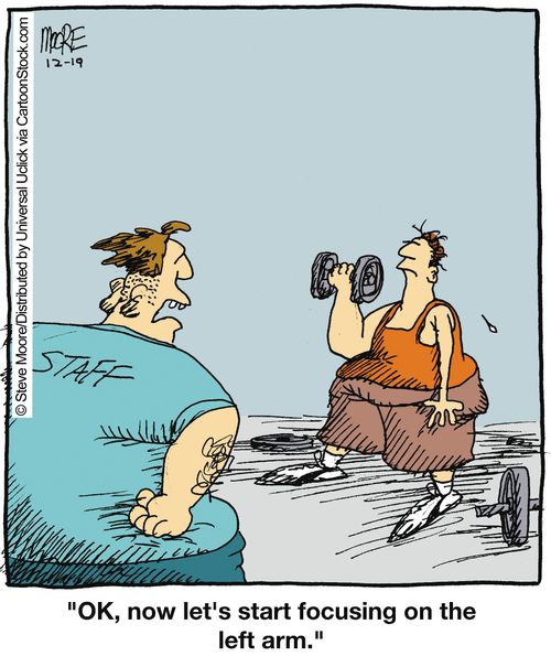 'OK, now let's start focusing on the left arm.'