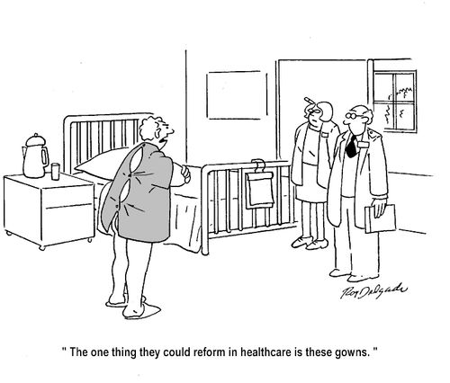 'The one thing they could reform in healthcare is these gowns.'
