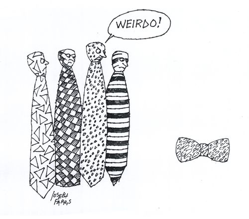 'Weirdo!' - non-conformist necktie