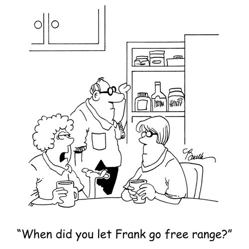 'When did you let Frank go free range?'