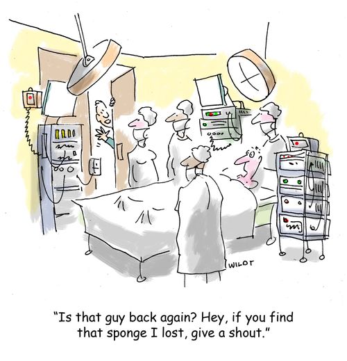 'Is that guy back again? Hey, if you find that sponge I lost, give a shout.'