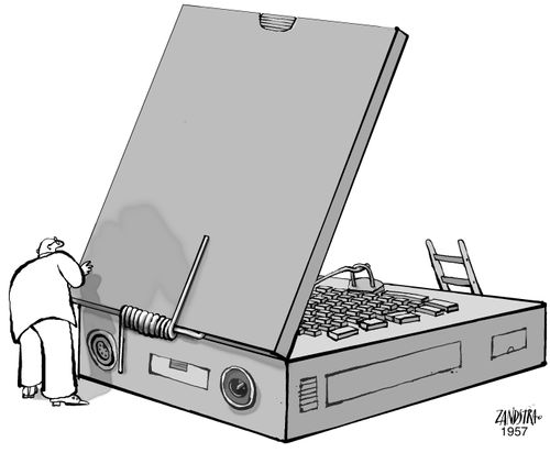 Laptop/mousetrap.