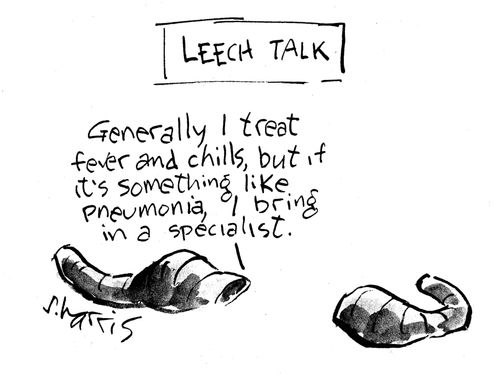 'Generaly I treat fever and chills, but if it's something like pneumonia, I bring in a specialist.'e 