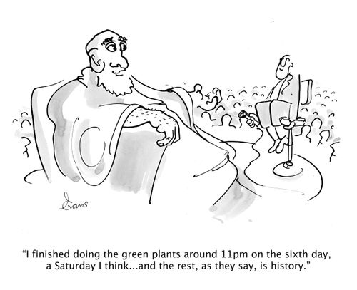 'I finished doing the green plants around 11 pm on the sixth day, a Saturday I think...and the rest,as they say, is history.'