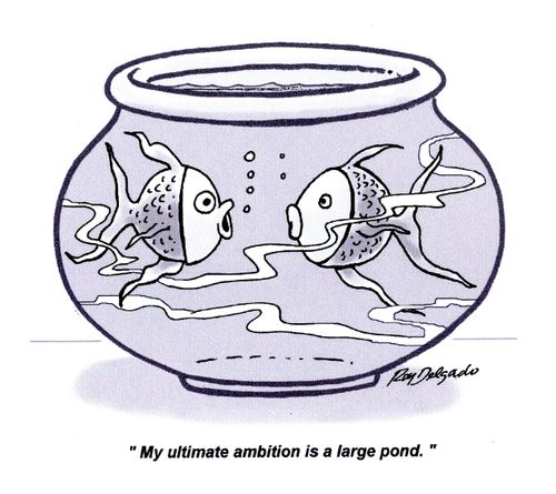 'My ultimate ambition is a large pond.'