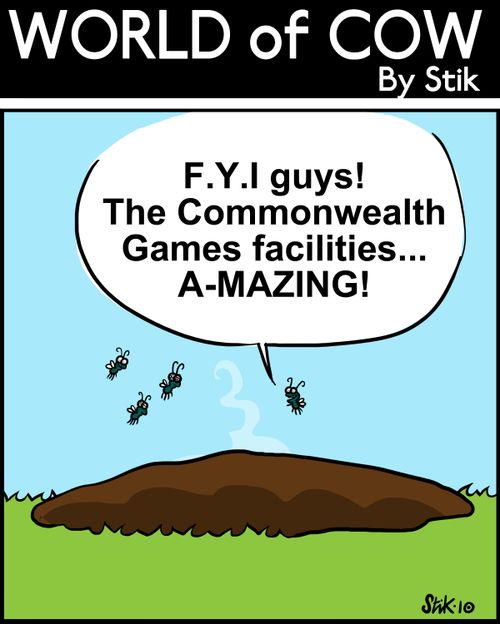 'F.Y.I guys! The Commonwealth Games facilities...A-MAZING!'