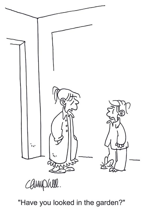 'Have you looked in the garden?'